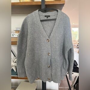 Quince Mongolian Cashmere Oversized Boyfriend Cardigan, Small